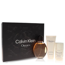 Load image into Gallery viewer, Obsession by Calvin Klein Gift Set -- 4.2 oz Eau De Toilette Spray + 3.4 oz After Shave Balm + 2.6 oz Deodorant Stick (Men)