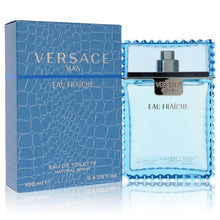 Load image into Gallery viewer, Versace Man by Versace Eau Fraiche Eau De Toilette Spray (Blue) 3.4 oz (Men)