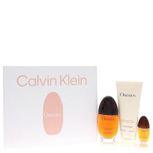 Load image into Gallery viewer, Obsession by Calvin Klein Gift Set -- 3.4 oz Eau De Parfum Spray + 6.7 oz Body Lotion + .5 oz Mini EDP Spray (Women)