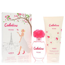Load image into Gallery viewer, Cabotine Rose by Parfums Gres Gift Set -- 3.4 oz Eau De Toilette Spray + 6.7 oz Body Lotion (Women)