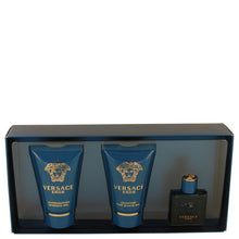 Load image into Gallery viewer, Versace Eros by Versace Gift Set -- .17 oz Mini EDT + .8 oz Shower Gel + .8 oz After Shave Balm (Men)