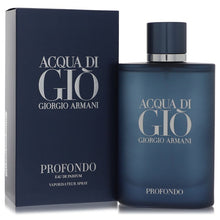 Load image into Gallery viewer, Acqua Di Gio Profondo by Giorgio Armani Eau De Parfum Spray 4.2 oz (Men)