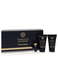 Load image into Gallery viewer, Versace Pour Femme Dylan Blue by Versace Gift Set -- 0.17 oz Mini EDP + 0.8 oz Body Lotion + 0.8 oz Shower Gel (Women)
