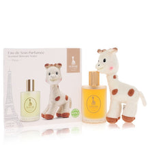 Load image into Gallery viewer, Sophie La Girafe Eau de Soin Parfumee by Sophie La Girafe Gift Set -- 3.4 oz Scented Skincare Water (Alcohol-Free) + 1 Sophie La Girafe Soft Toy (Women)