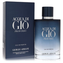 Load image into Gallery viewer, Acqua Di Gio Profondo by Giorgio Armani Eau De Parfum Spray Refillable 3.3 oz (Men)